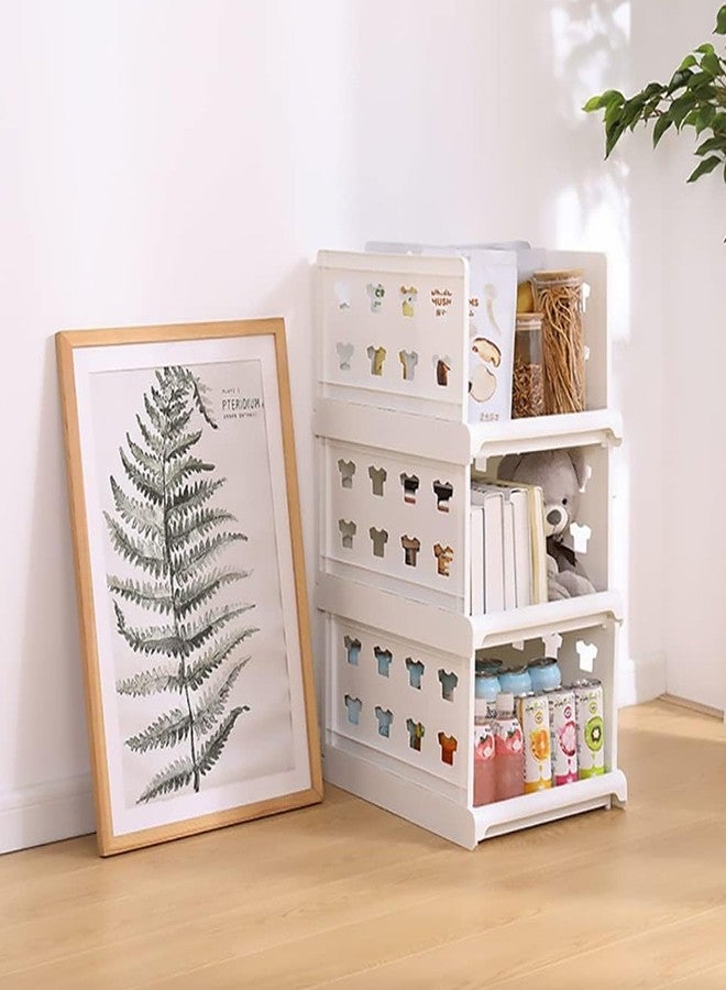 Oblivion Wardrobe Organizer for Storage - 3 Layer Stackable Multifunctional Foldable Drawer Shelf Basket Rack for Clothes, Kitchen, Pantry, Closet, Bedroom, Bathroom & Laundry Utility Cart (Pack of 1) - Image 2